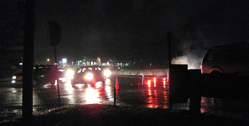 route-9-crash Cars being diverted off Route 9 westbound at Parkerville Road