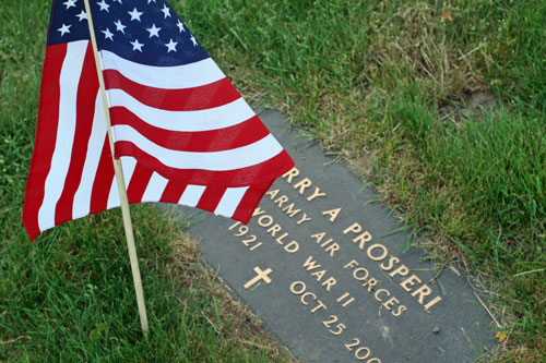veteran-flag A flag marks the grave of a veteran in the Southborough Rural Cemetary