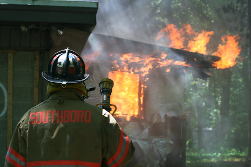 Post image for Feeling the heat: Fire department practices live burn on Saturday (with photos)