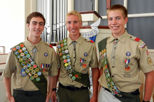 Post image for Southborough Troop 1 celebrates three new Eagle Scouts