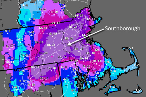Post image for Snow projections for Southborough on the rise – Find the latest storm info here (UPDATED)
