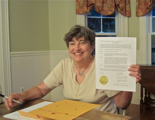 Post image for Selectmen honor SOLF president Sally Watters with Day of Honor