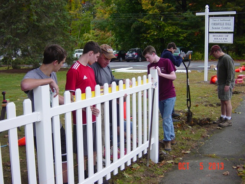 Post image for The Senior Center has a new fence thanks to a Troop 92 Eagle Scout project