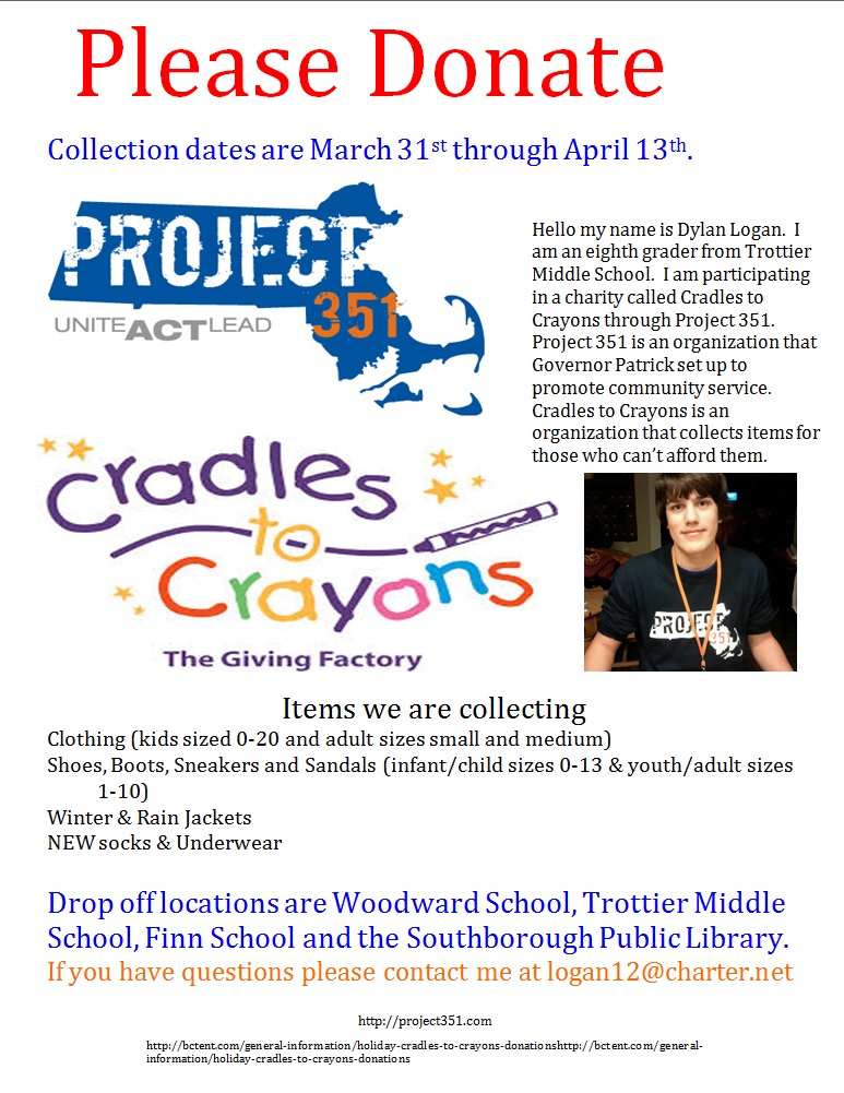 Cradles to Crayons collection drive for essential clothing and outerwear (Updated)