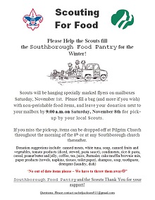 scouting for food flyer posting this saturday pickup november 8 hanging flyers on mailboxes