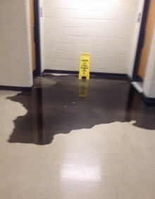 Post image for Burst pipe at Algonquin yesterday