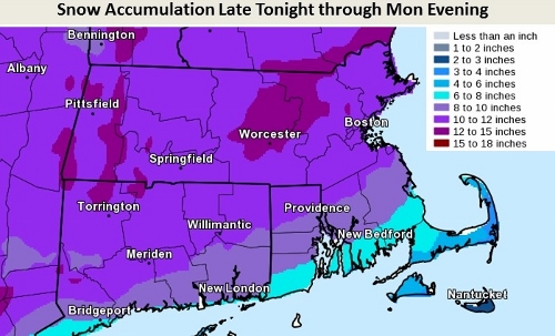 Post image for More fun with snow: 10-15″ expected Monday; heavy snowfall during morning commute