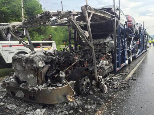 Post image for Car hauler fire on 495 and other Fire Dept. updates