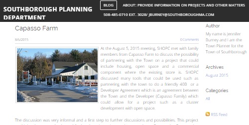 Post image for Town Planner blogging news on St. Mark’s solar, SHOPC, and Capasso Farms