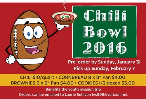 Post image for Super Bowl party made easy – youth missionary Chili Bowl fundraiser
