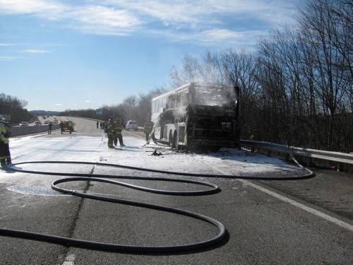 Post image for Yesterday’s bus incidents: SFD helps put out fire, Ted’s Towing helps with a rescue