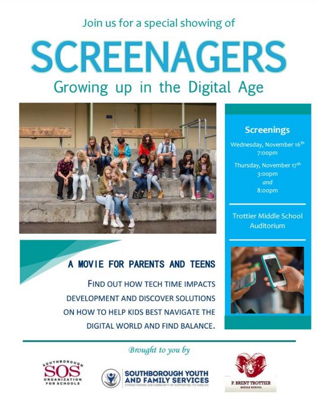 Community invited to viewing of Screenagers Growing Up in a Digital Age Nov 16 & 17