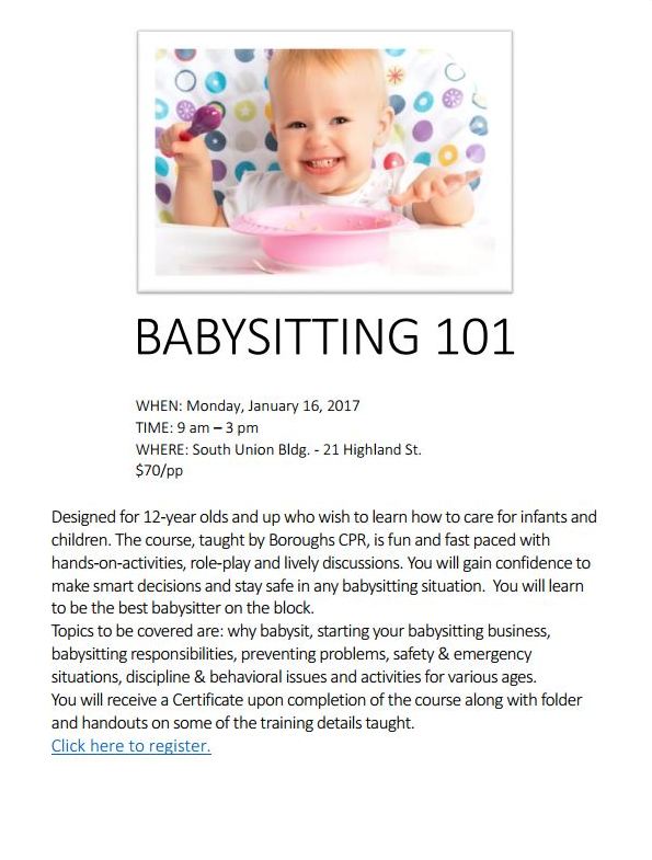 babysitting 101 for 12 sign up by tomorrow sign up for babysitting jobs