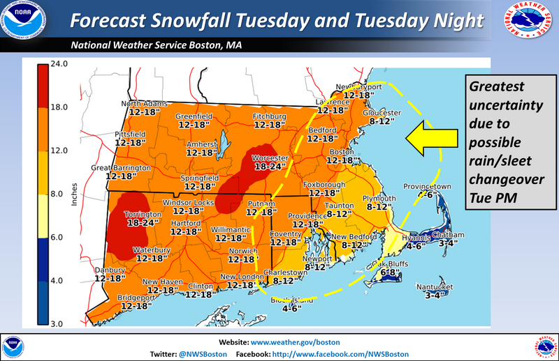 National Weather Service forecast map