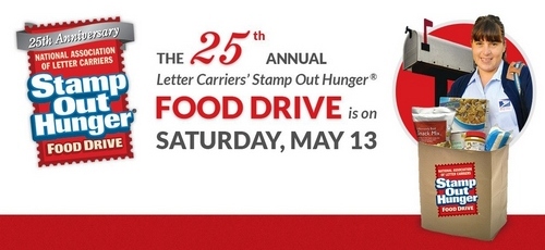 Post image for Help the 25th annual ‘Stamp out Hunger’ on Saturday, May 13