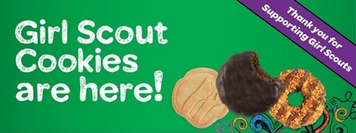 its girl scout cookie time buy some boxes this saturday girl scout flyer banner