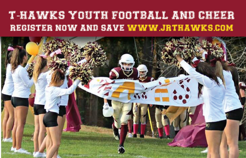 Post image for Jr. T-Hawks: Registration open for Football & Cheer, Info Night – April 4