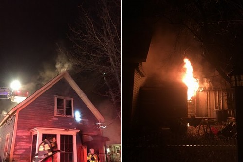 Post image for Heavy fire on Cottage St overnight; house may be a loss (Updated)