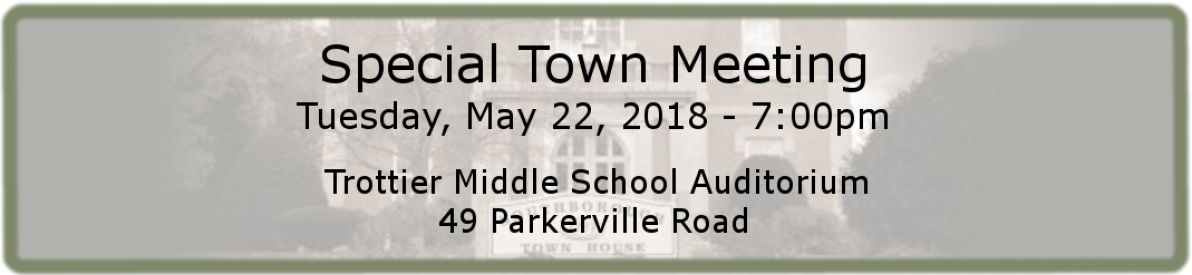Post image for Special Town Meeting at a Glance: Articles on ZBA, Kallander Field, and Saturday Town Meetings