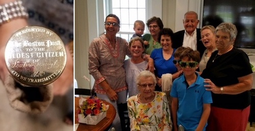Post image for Southborough honors oldest citizen – Caroline Pessini