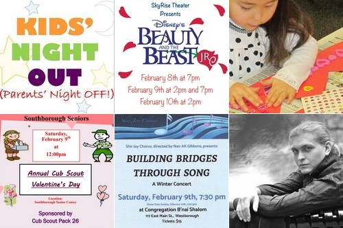 Post image for Weekend at a Glance: Kids Night Out, Neary’s Beauty & the Beast Jr., Valentine’s fun for seniors and kids, concerts and more