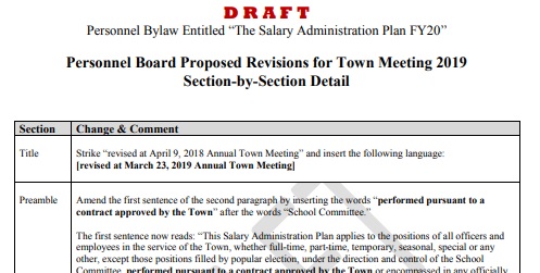Post image for Town Meeting Update: Taxpayers could see < 2.5% increase; SAP explanation & Final Warrant posted