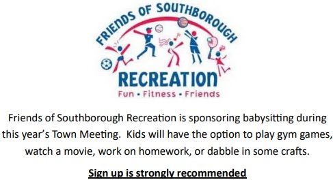 Post image for Sign up for free Babysitting during Town Meeting on Saturday, March 23