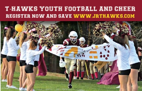 Post image for Jr. T-Hawks: Registration open for Football & Cheer, Info Night – April 29