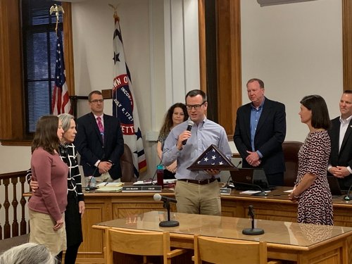 Post image for Flag dedication honors John Wilson and his family