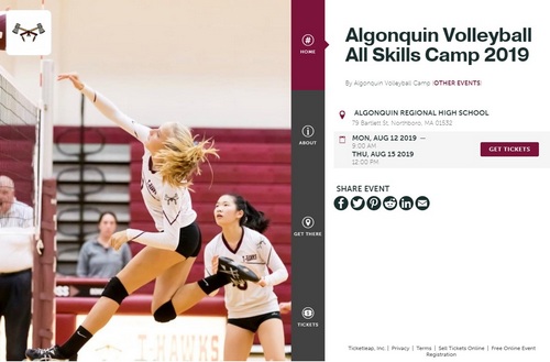 Post image for Reminder: Girls Volleyball All Skills Camp for incoming 6-9th graders (plus a pre-season clinic)