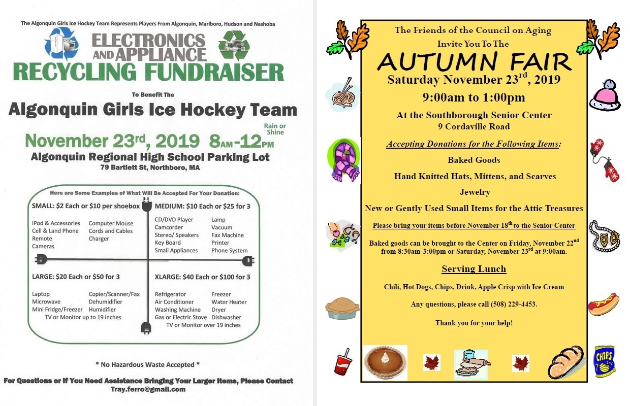 Events this week: Flu Clinic, Gardener's Guest Day, Mamma Mia!, Autumn Fair, SciStories exhibit, and Heritage Chorale (Updated – Again) - mysouthborough