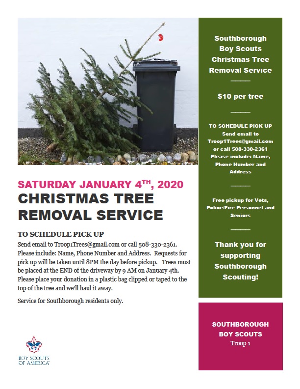Christmas Tree pickup January 4th