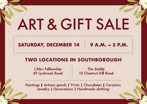 Post image for Holiday Art & Gift Sale – December 14