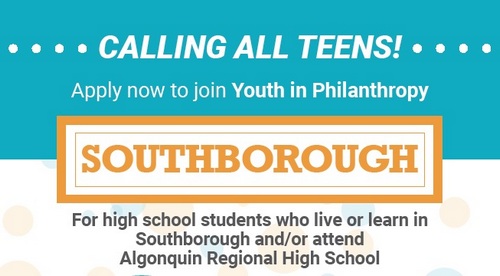 Post image for Youth in Philanthropy: High schoolers, apply to join Southborough based group of philanthropists