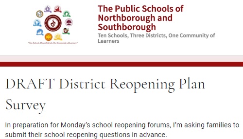 Post image for Reopening Plans: Deadline Sun 2pm for Qs to be answered at Mon forums; Another Survey request (Updated)