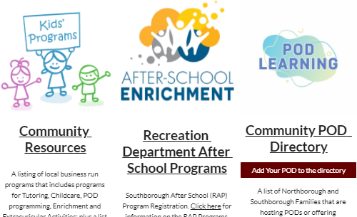 Post image for School Updates: Resources for families (including learning POD & daycare options), Food Plan, and more