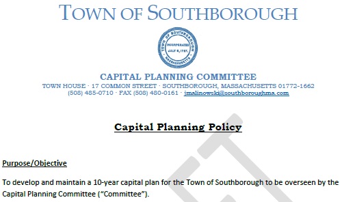 Post image for Voters to be asked to establish standing Capital Planning Committee and support policy