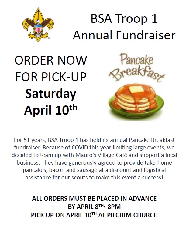 Preorder your “Troop 1 Pancake Breakfast”