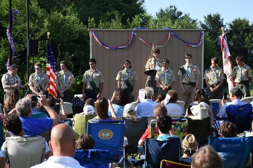 Post image for Troop 1 holds outdoor Court for 8 Eagle Scouts