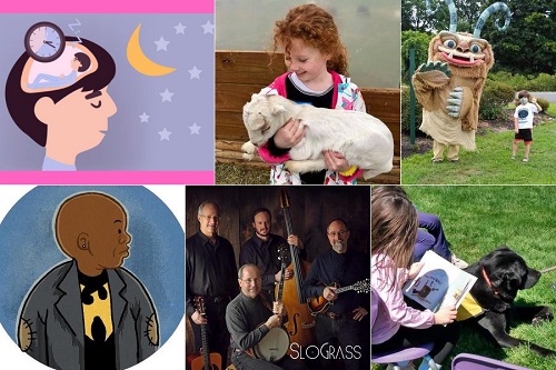 Post image for Events this week: Sleep & Stress workshop; Jr Farmer for a Day; Giant Puppet; Cartoonist talk; Summer Concert and more