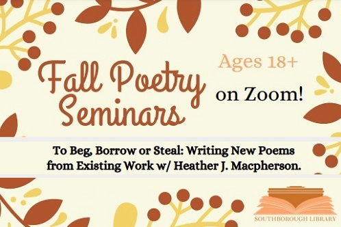 Post image for Poetry Seminars over zoom this fall