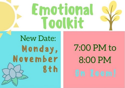 Post image for Library hosting Wellness Series’ “Emotional Toolk” workshop – Monday