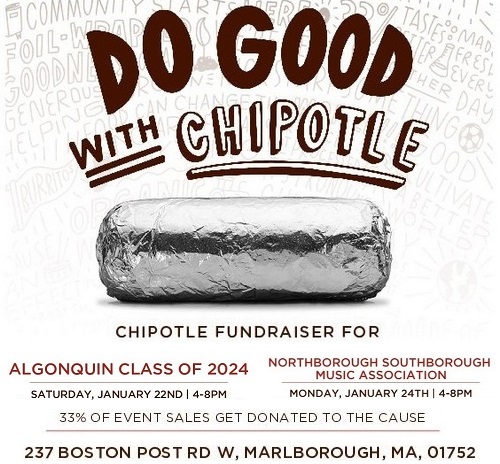 Post image for Save the Dates: Chipotle Fundraisers for NSMA and ARHS Class of 2024