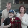 Inaugural recipient James Walsh along with his parents John and Maura Walsh