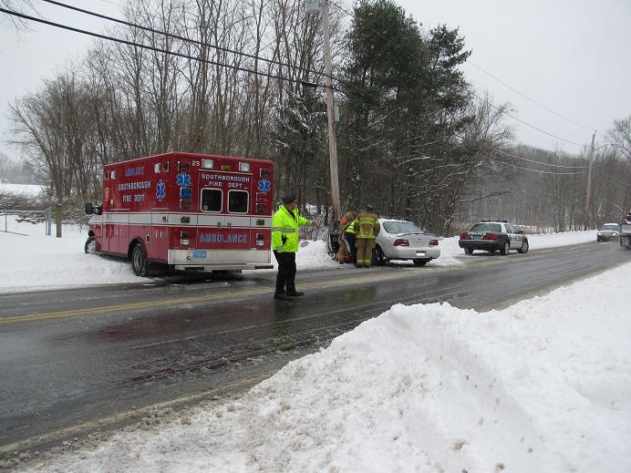 Weatherrelated crash on Cordaville Road My Southborough