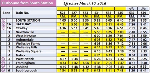 New Commuter Rail Schedule Effective March 10 My Southborough