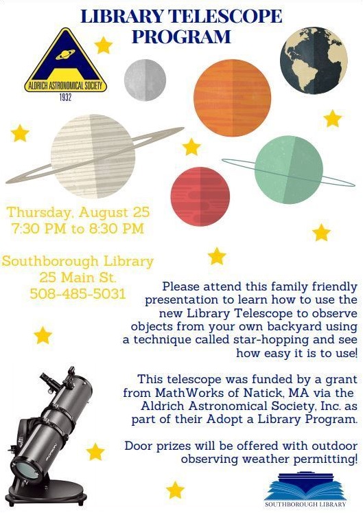 Library Star Program Check out stargazing power: Library Telescope Program info night - 8/25 ...
