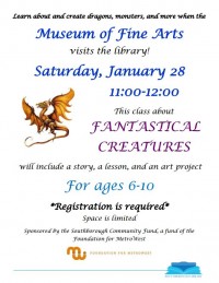 Fantastical creatures program flyer