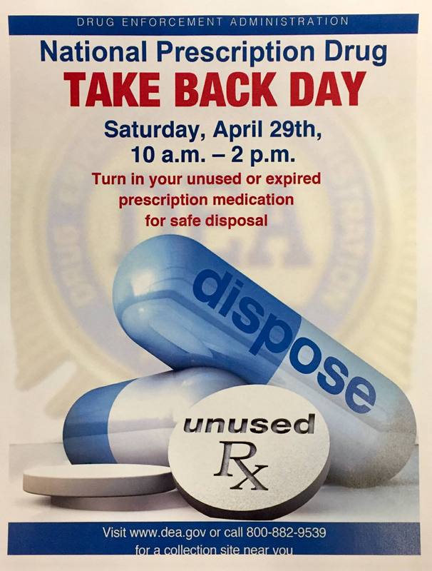 Drug Take Back Day Saturday (Updated) My Southborough