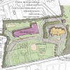 Shared driveway concept for Woodward, Golf Course and Public Safety Building (cropped from STM 2017 materials)